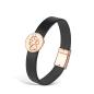 Preview: Lederarmband mit rundem Pfötchenabdruck Nugget